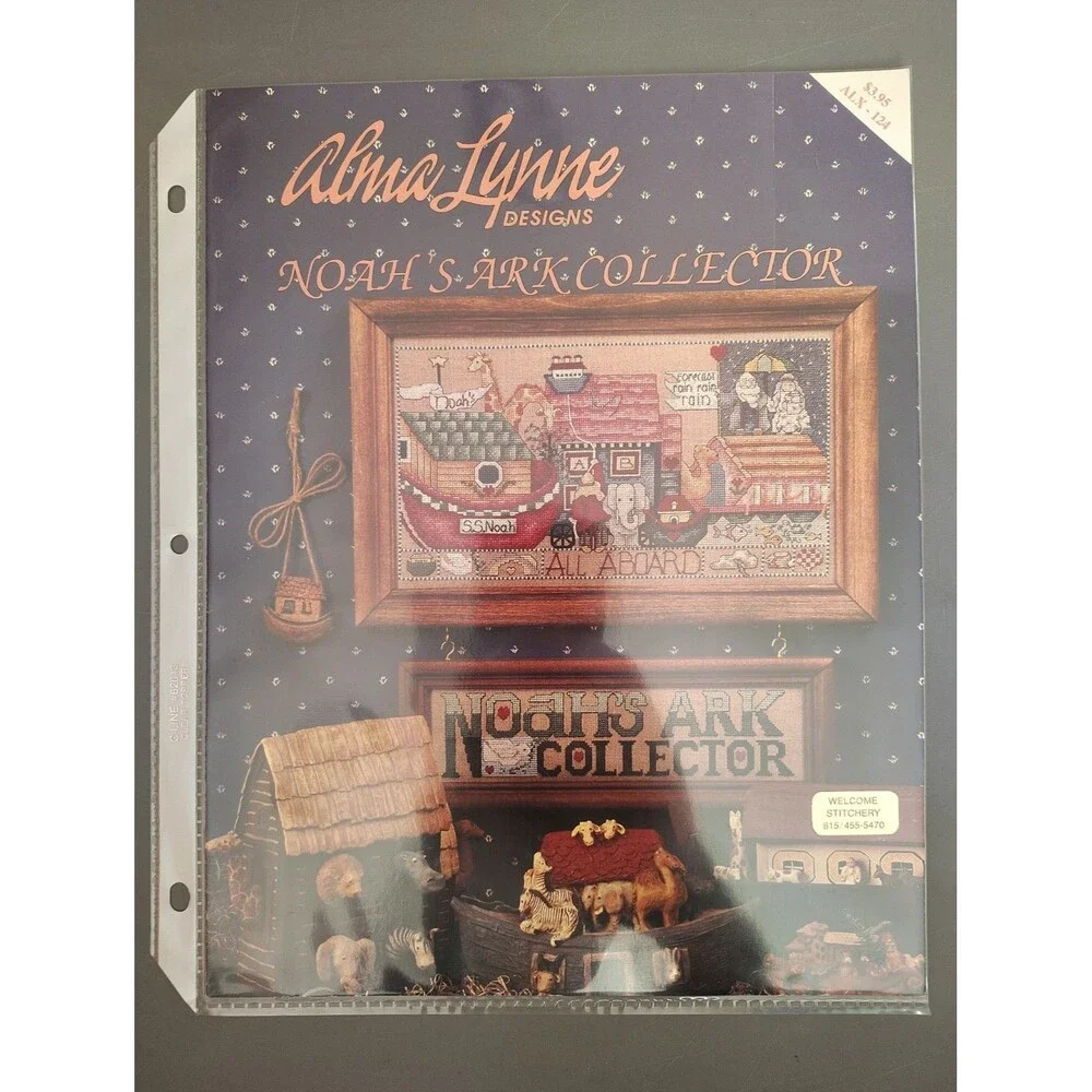 Alma Lynne Noahs Ark Collector Cross Stitch Pattern Leaflet Booklet ALX124 1994